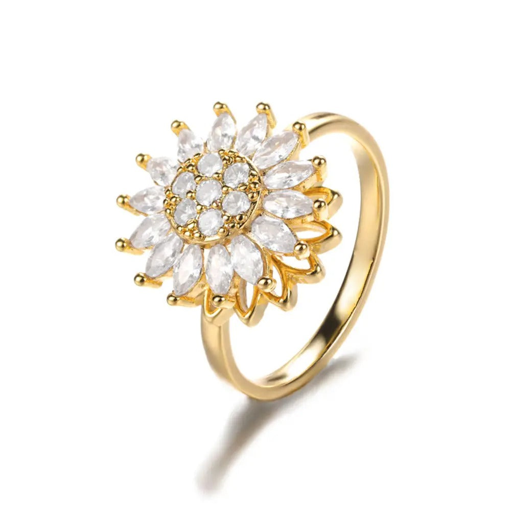 Desteyante Anillo Girasol Giratorio