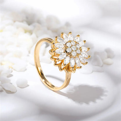 Desteyante Anillo Girasol Giratorio